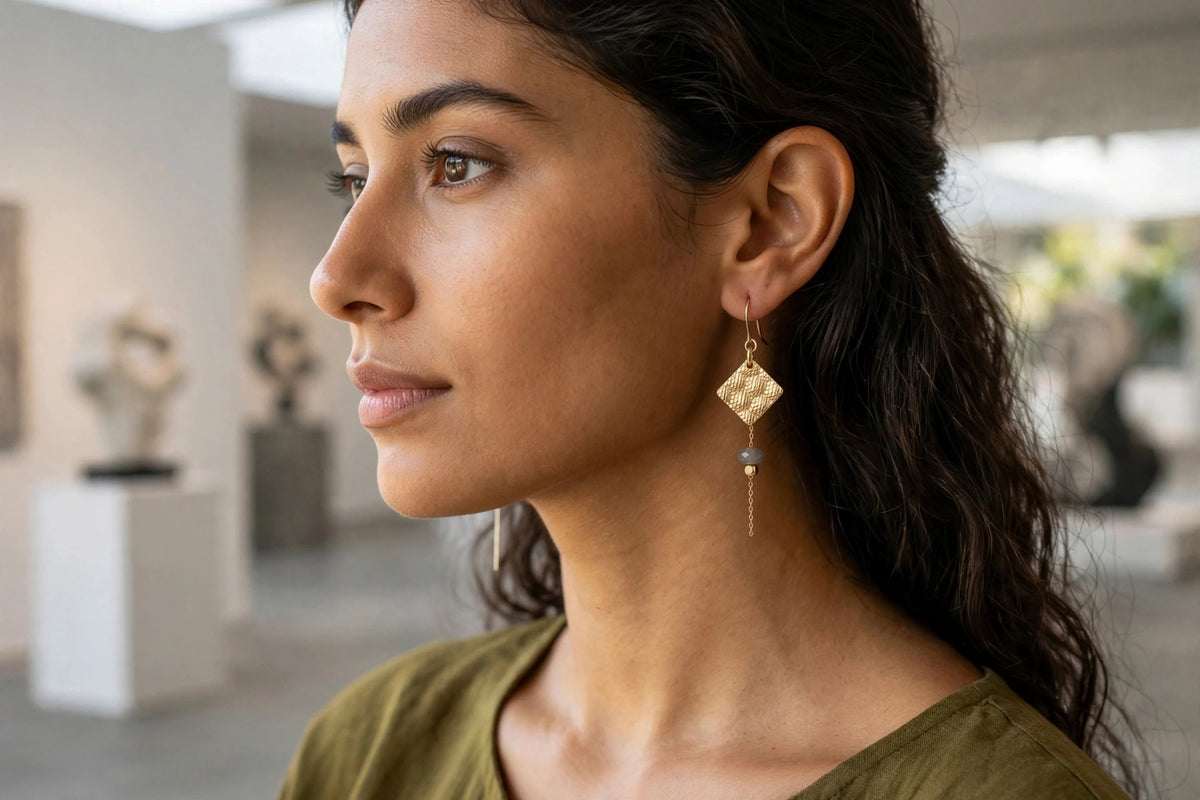 HETERO EARRINGS worn on model